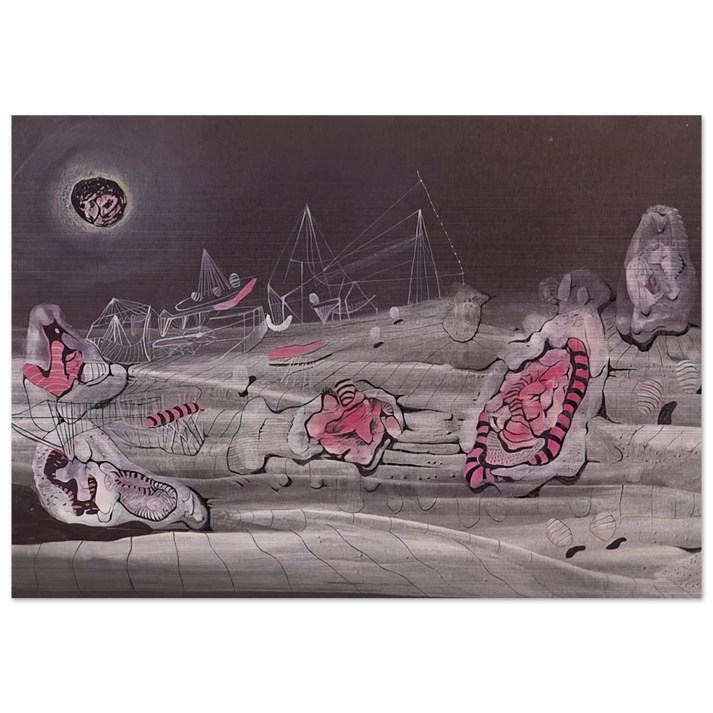 DARK LIGHT 1940 - Roberto Matta Brushed Aluminum Print - 70x100 cm / 28x40 inches | Roberto Matta Aluminum Print | Roberto Matta Prints