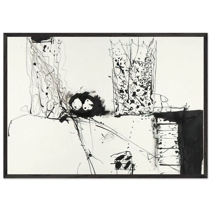 Tree House - 1981 - Gene Davis 70x100 cm / 28x40 inches Framed Art Print – Black Wooden Frame