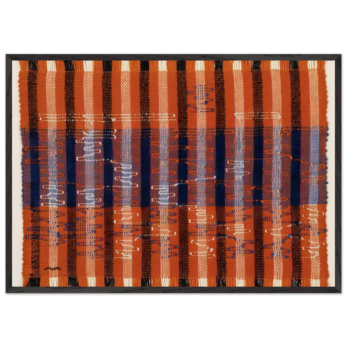 INTERSECTING 1962 - Anni Albers 70x100 cm / 28x40 inches Framed Art Print – Black Wooden Frame