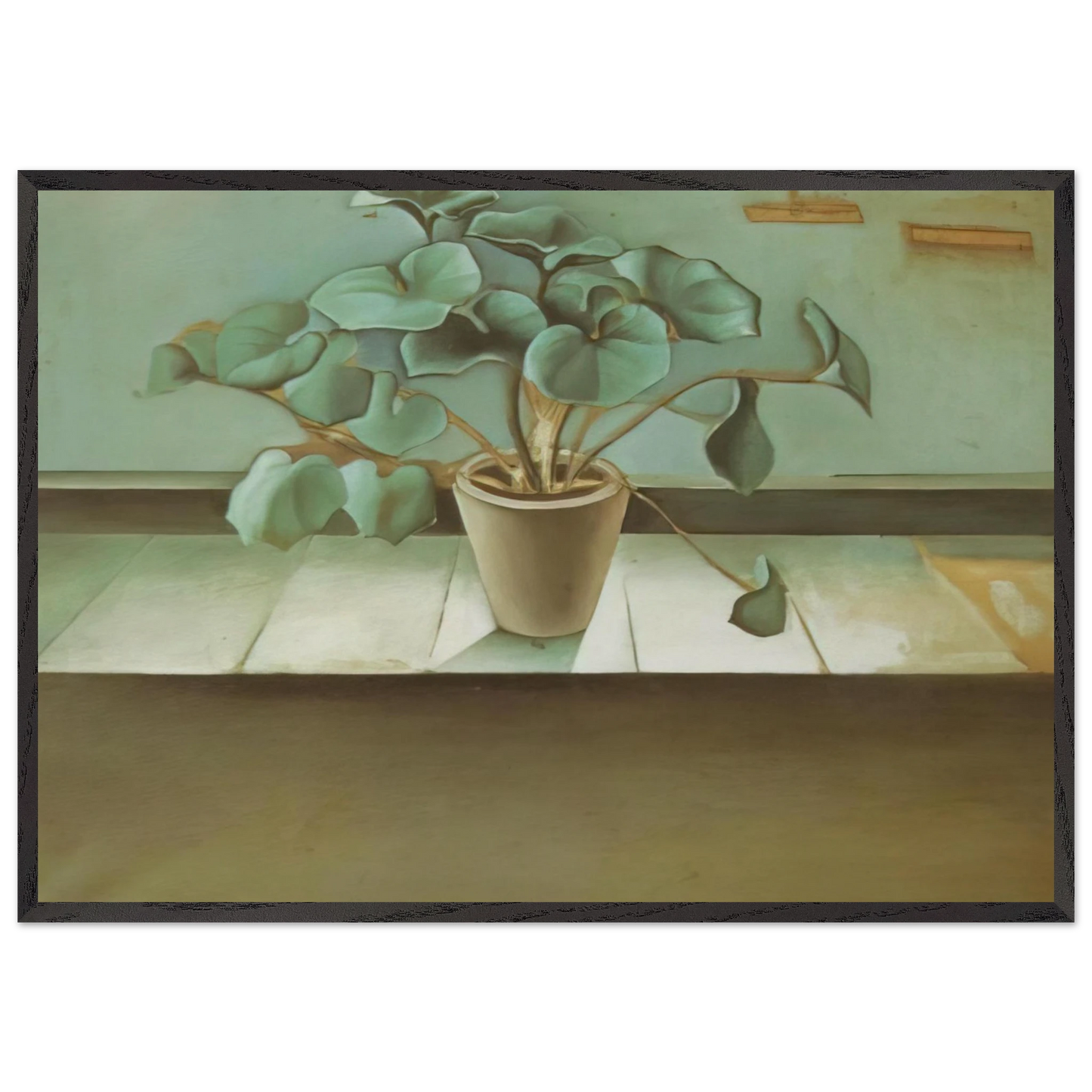 PLANT - Salvador Dali 70x100 cm / 28x40 inches Framed Art Print – Black Wooden Frame