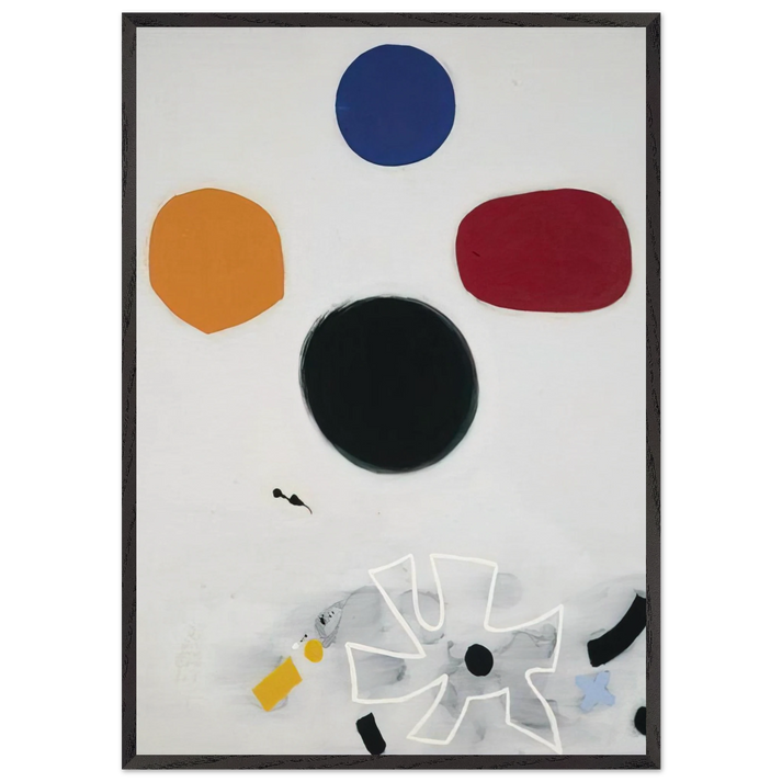 White Line 2 - 1968 - Adolph Gottlieb 70x100 cm / 28x40 inches Framed Art Print – Black Wooden Frame