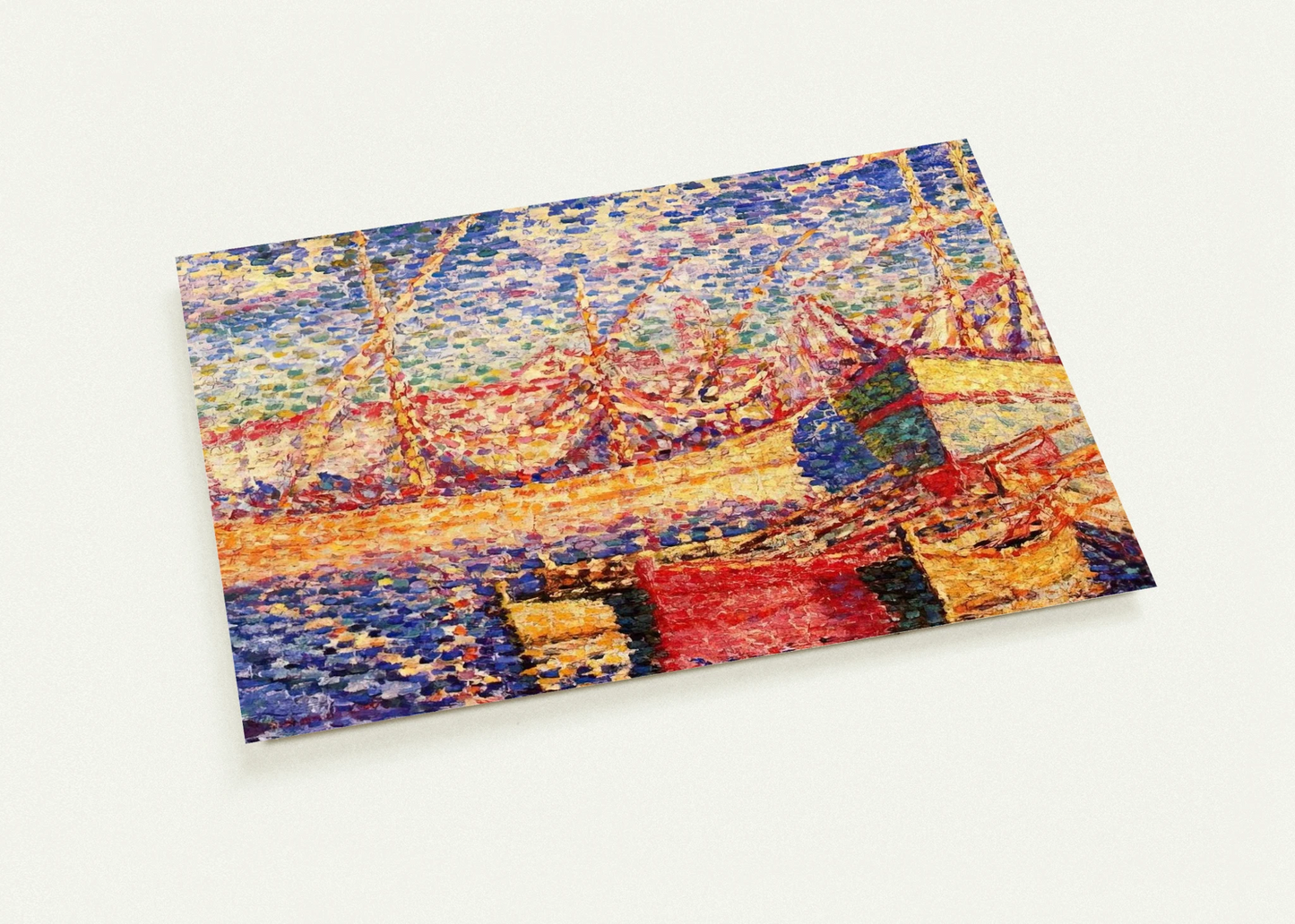 Boats in the Port of St. Tropez By Henri-Edmond Cross Pack of 10 Post Cards | Henri-Edmond Cross Post Cards | A6 (10.5 x 14.8 cm) - 4.1 x 5.8 inches