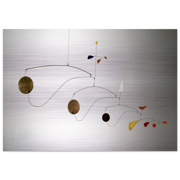 TRIPLE GONG 1948 - Alexander Calder Brushed Aluminum Print - 70x100 cm / 28x40 inches | Alexander Calder Aluminum Print | Alexander Calder Prints