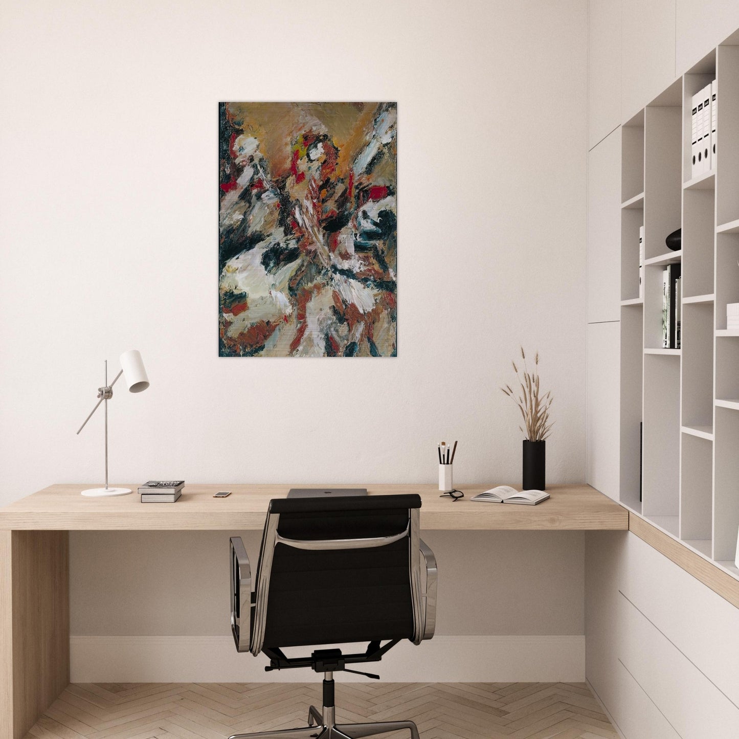 STUDY AFTER TITIAN I - Frank Auerbach Brushed Aluminum Print - 70x100 cm / 28x40 inches | Frank Auerbach Aluminum Print | Frank Auerbach Prints