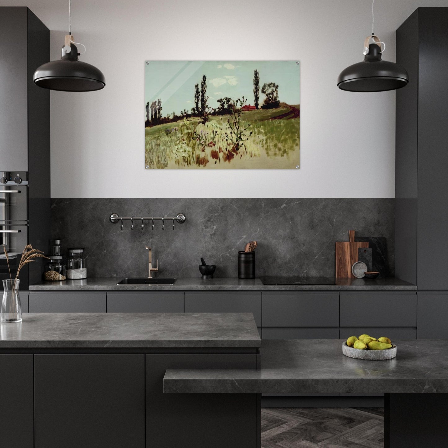 Poplar trees - Arkhyp Kuindzhi Acrylic Print - 70x100 cm / 28x40″ inches