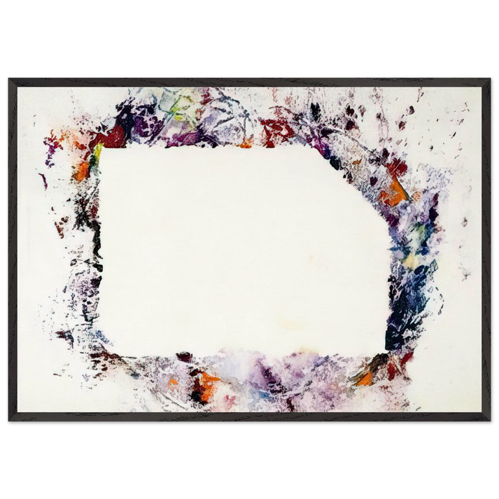 Untitled SF218S - Sam Francis 70x100 cm / 28x40 inches Framed Art Print – Black Wooden Frame