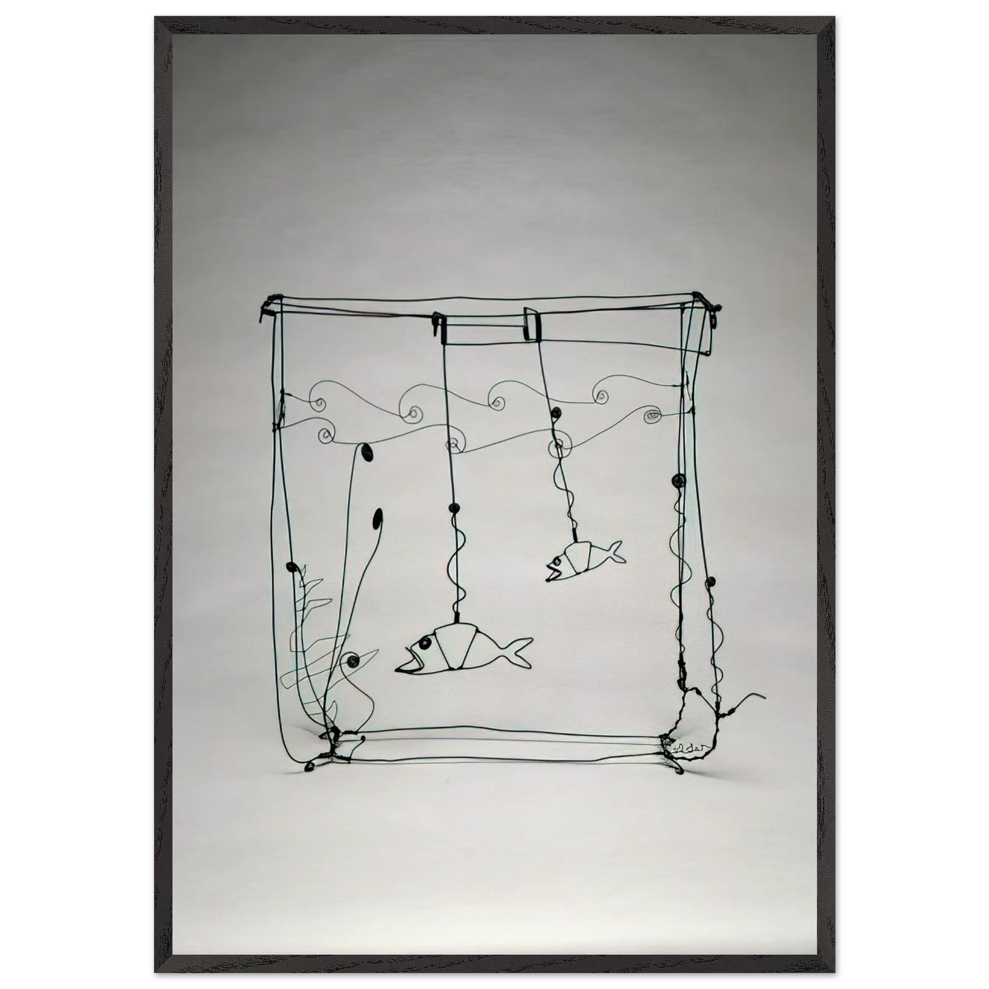 GOLDFISH BOWL 1929 - Alexander Calder 70x100 cm / 28x40 inches Framed Art Print – Black Wooden Frame