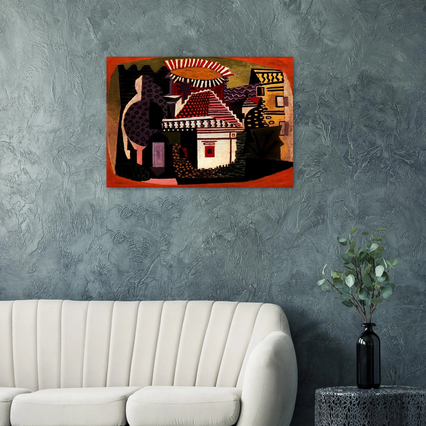 Landscape of Juan-les-Pins - Pablo Picasso Brushed Aluminum Print - 70x100 cm / 28x40 inches | Pablo Picasso Aluminum Print | Pablo Picasso Prints