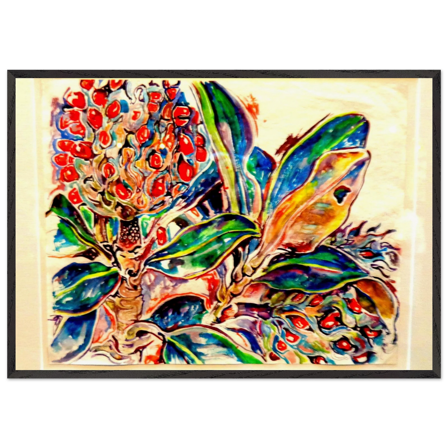Walter Anderson N20 - Walter Inglis Anderson 70x100 cm / 28x40 inches Framed Art Print – Black Wooden Frame | Walter Anderson Prints