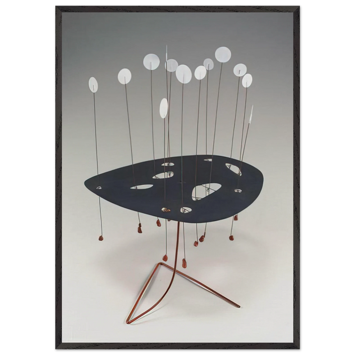 ASPEN 1948 - Alexander Calder 70x100 cm / 28x40 inches Framed Art Print – Black Wooden Frame