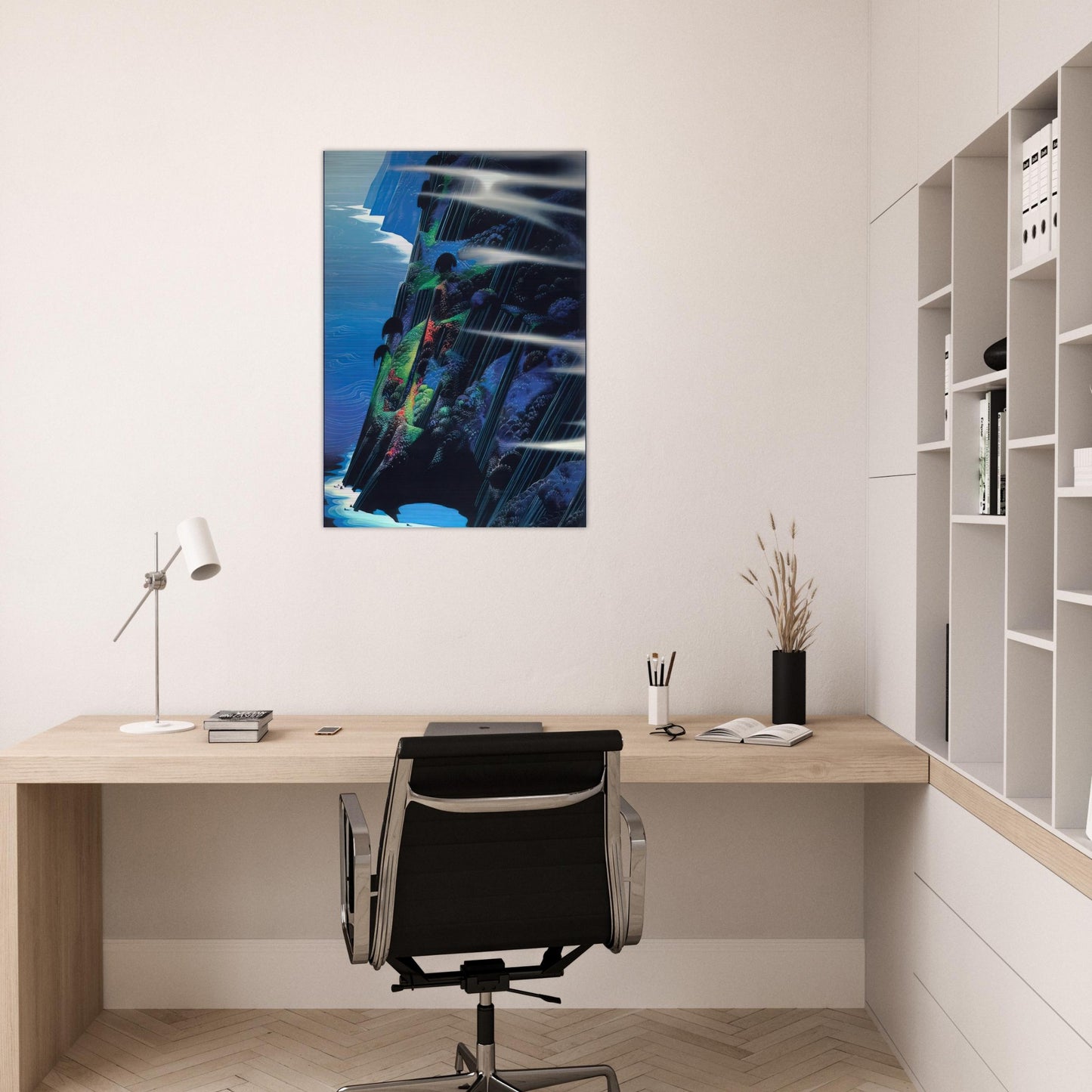 Where Dreams are Born - Eyvind Earle Brushed Aluminum Print - 70x100 cm / 28x40 inches | Eyvind Earle Aluminum Print | Eyvind Earle Prints