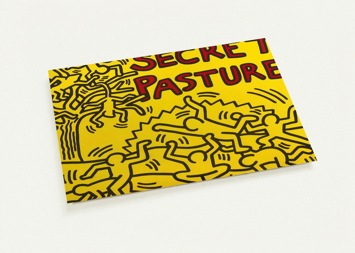 A POSTER FOR THE BILL T JONES AND ARNIE ZANE PERFORMANCE PIECE SECRET PASTURES 1984 By Keith Haring Pack of 10 Post Cards | Keith Haring Post Cards | A6 (10.5 x 14.8 cm) - 4.1 x 5.8 inches