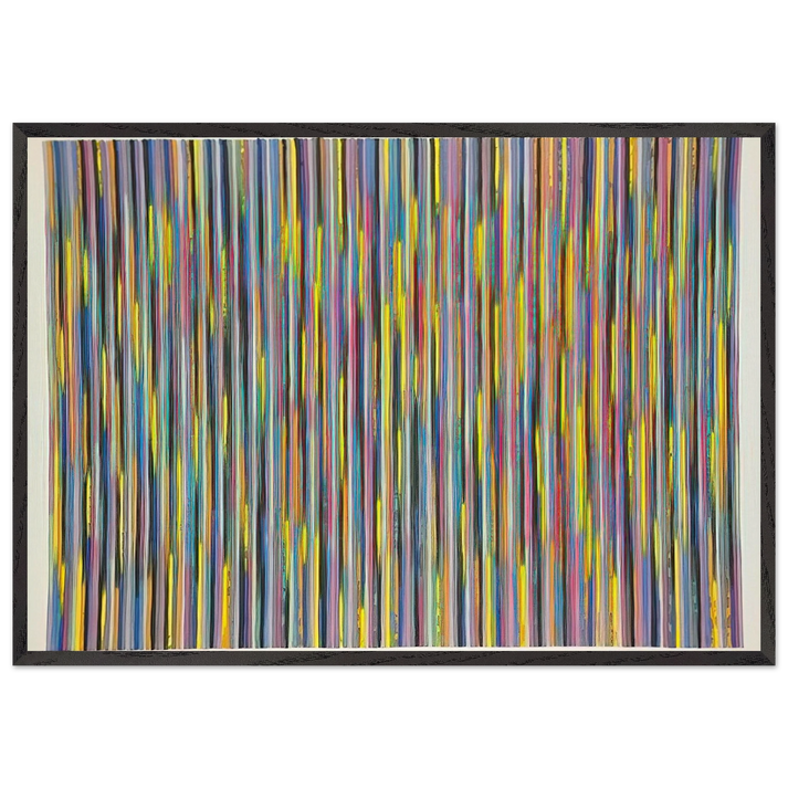 Joy Ride - 1981 - Gene Davis 70x100 cm / 28x40 inches Framed Art Print – Black Wooden Frame