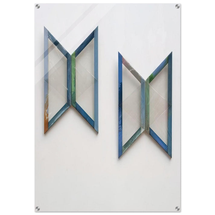 Quattro trapezi azzurri - 1978 - Carla Accardi Acrylic Print - 70x100 cm / 28x40″ inches | Carla Accardi Wall Art | Carla Accardi Prints