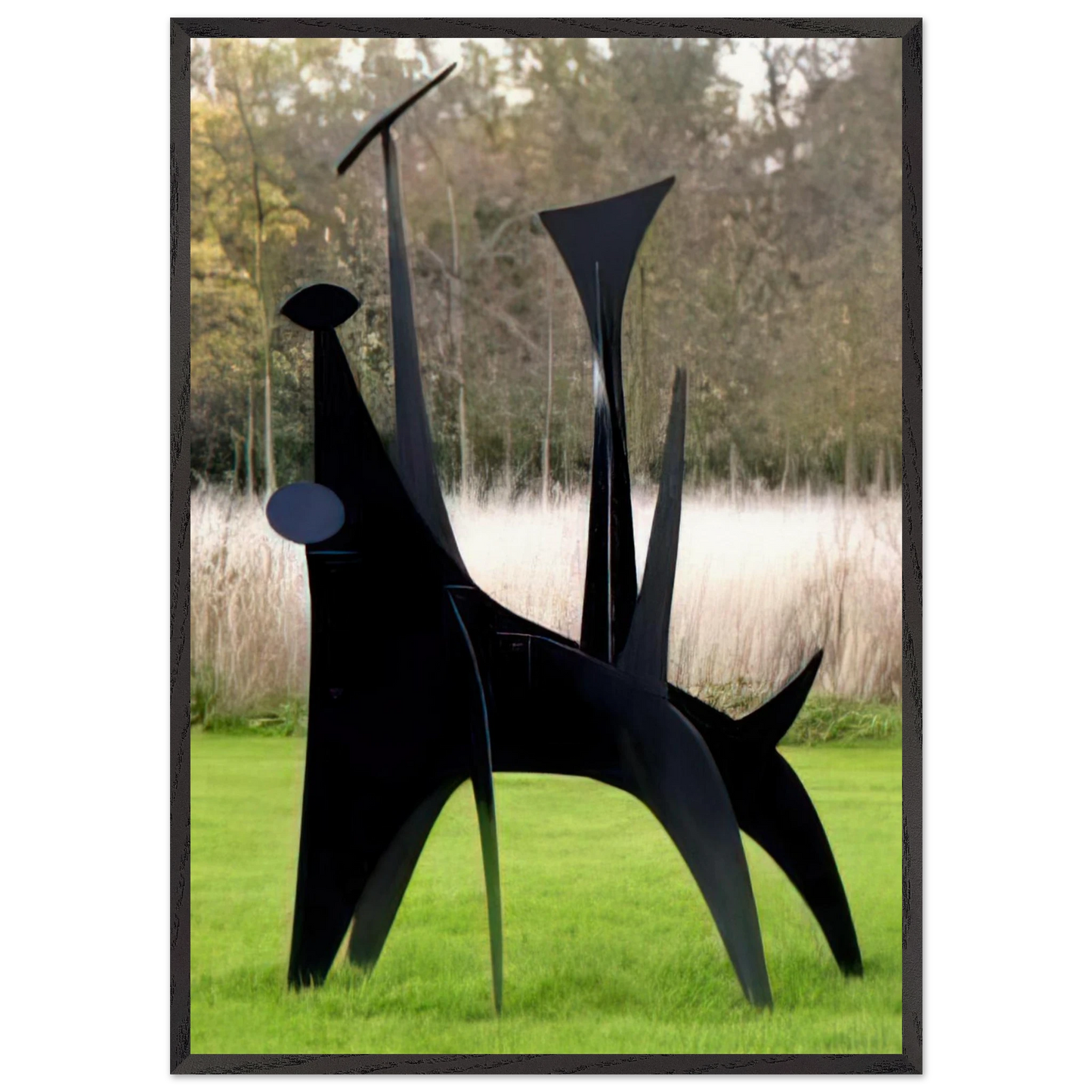 THE DOG - Alexander Calder 70x100 cm / 28x40 inches Framed Art Print – Black Wooden Frame