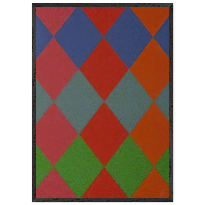 Geometric Composition - 1966 - Max Bill 70x100 cm / 28x40 inches Framed Art Print – Black Wooden Frame