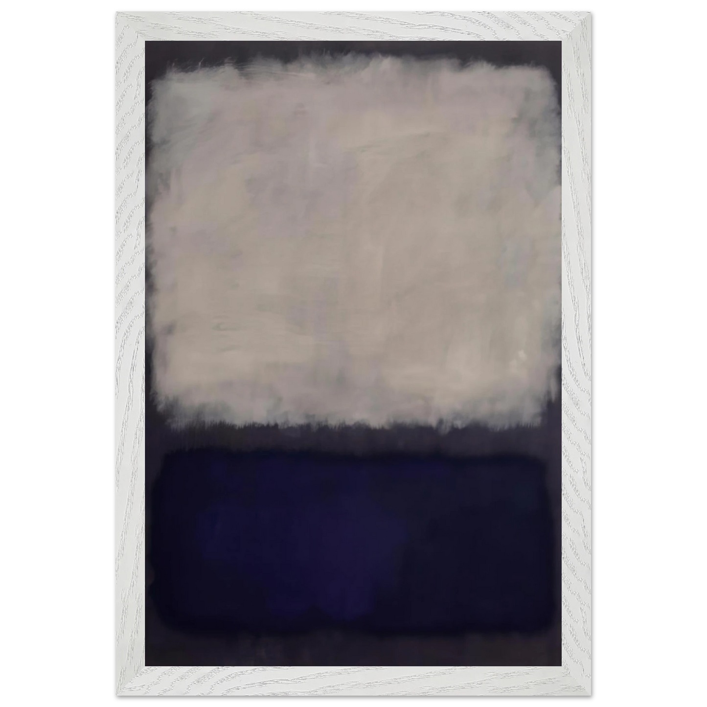 Mark Rothko - Blue and gray - 1962 Wall Art - 60x80 cm / 24x32 inches - Premium Wooden Framed Poster With Fine Art Paper-canvas - Wood frame