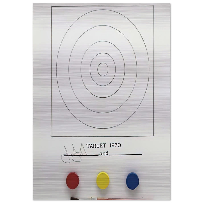 TARGET ULAE 89 - Jasper Johns Brushed Aluminum Print - 70x100 cm / 28x40 inches | Jasper Johns Aluminum Print | Jasper Johns Prints