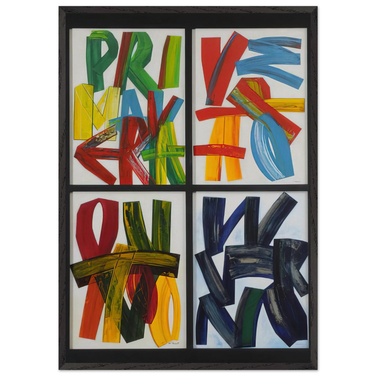 Four Seasons - 1989 - Joao Vieira 70x100 cm / 28x40 inches Framed Art Print – Black Wooden Frame