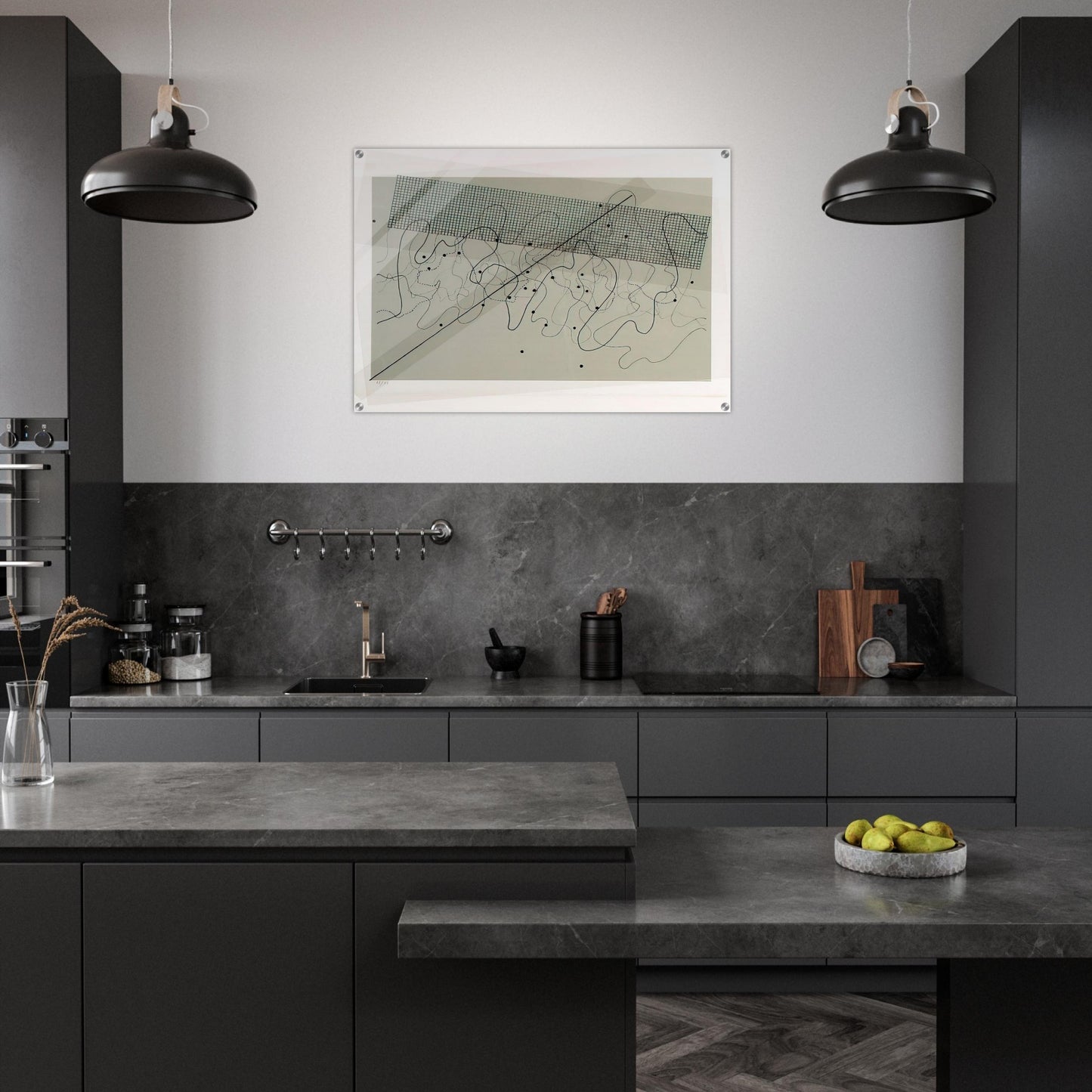 Fontana Mix Light Grey - 1981 - John Cage Acrylic Print - 70x100 cm / 28x40″ inches | John Cage Wall Art | John Cage Prints