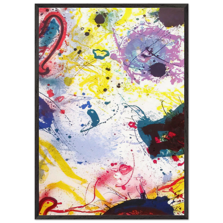 Untitled SF-345 - Sam Francis 70x100 cm / 28x40 inches Framed Art Print – Black Wooden Frame