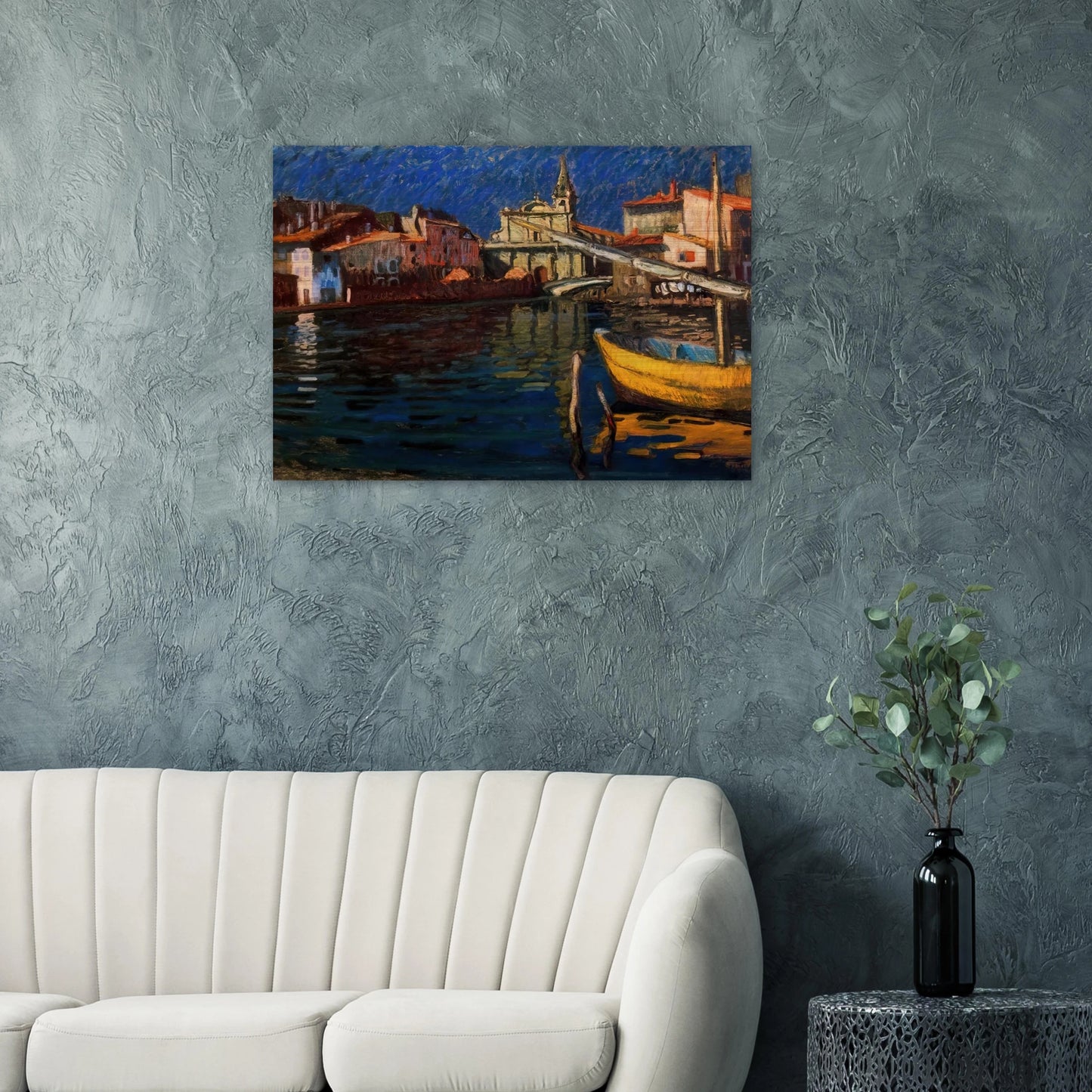 MARTIGUES - Raoul Dufy Brushed Aluminum Print - 70x100 cm / 28x40 inches | Raoul Dufy Aluminum Print | Raoul Dufy Prints