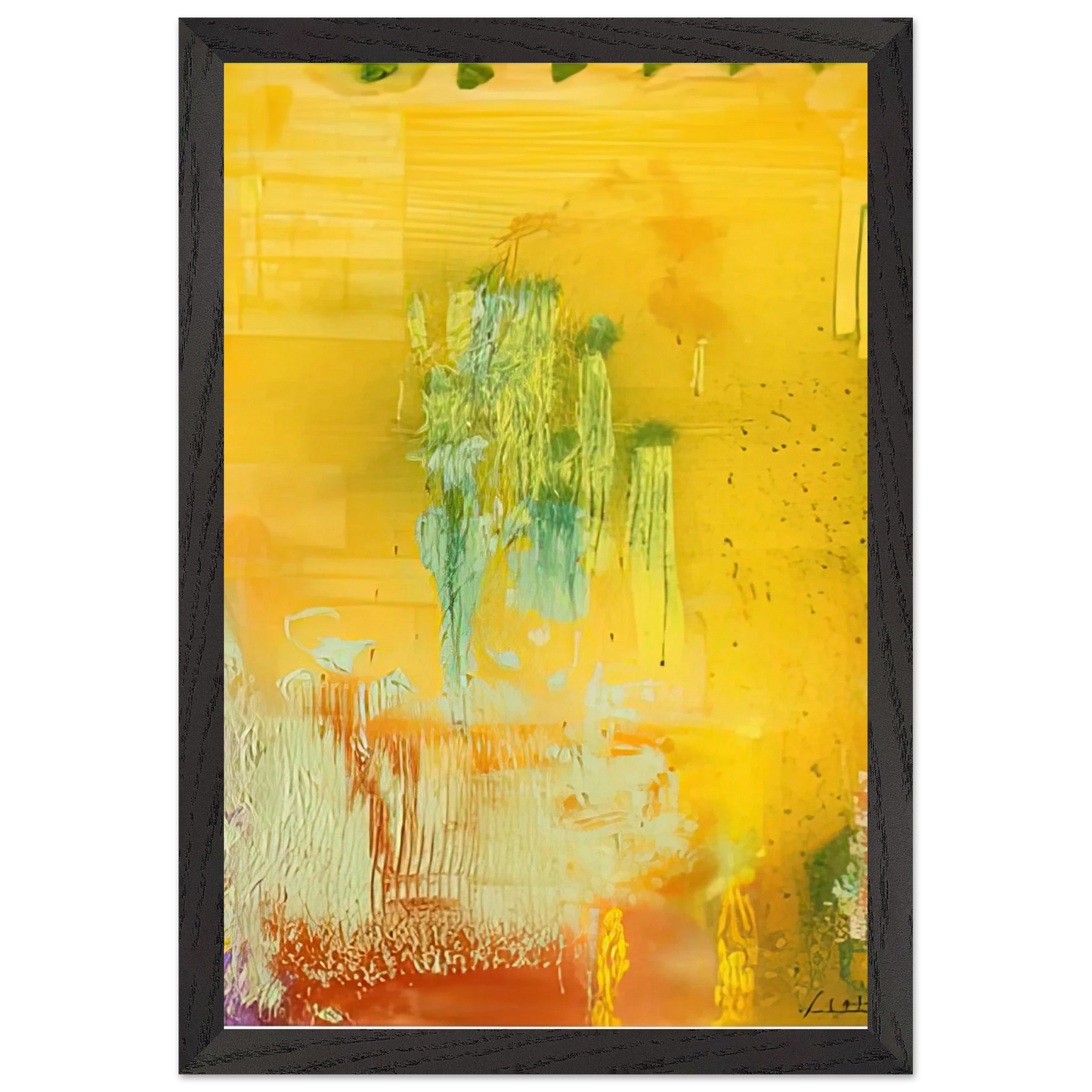Helen Frankenthaler - Aspens, 1991- Wall Art - 60x80 cm / 24x32 inches - Premium Wooden Framed Poster With Fine Art Paper-canvas - Wood frame
