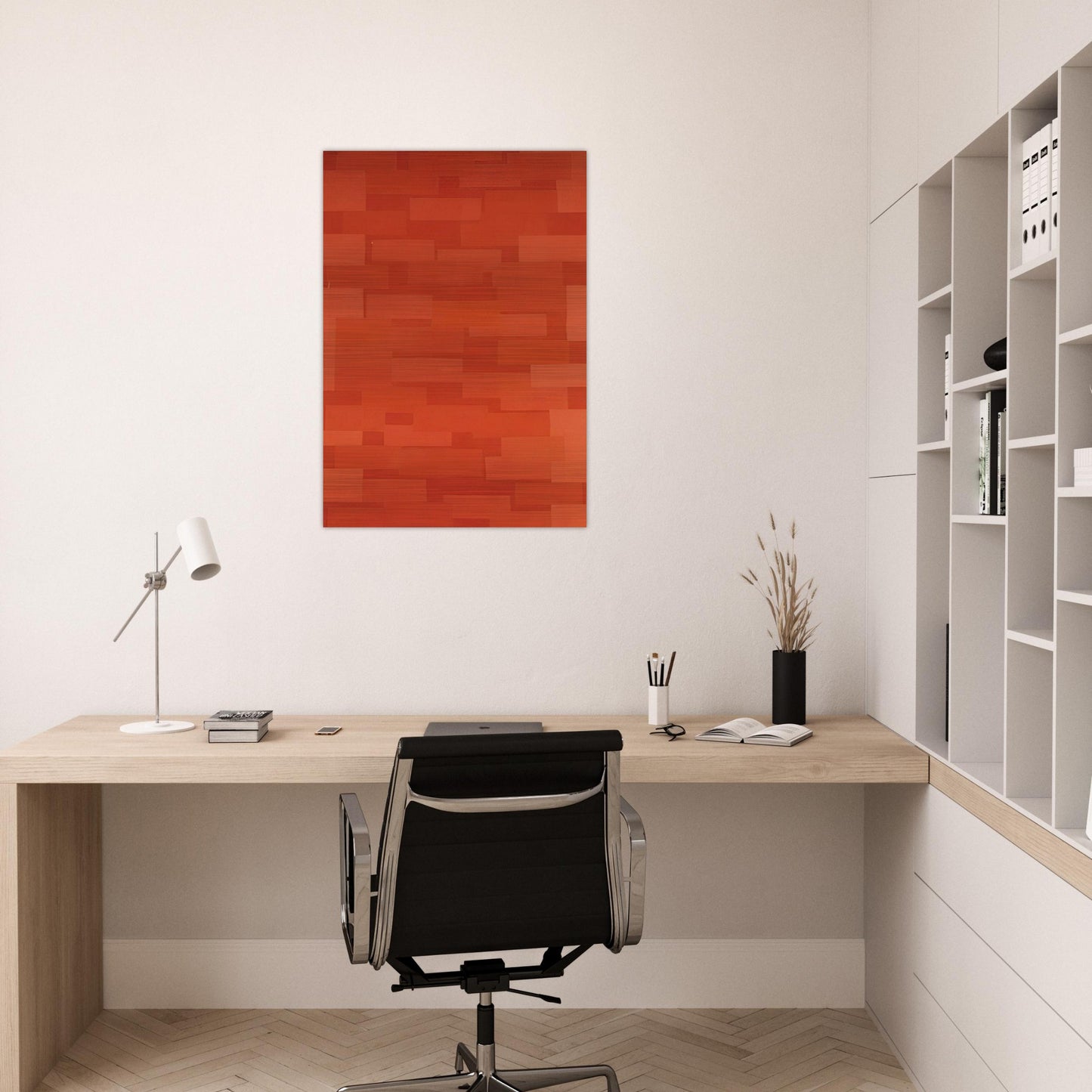 Number 5 Red Wall - 1952 - Ad Reinhardt Brushed Aluminum Print - 70x100 cm / 28x40 inches | Ad Reinhardt Aluminum Print | Ad Reinhardt Prints