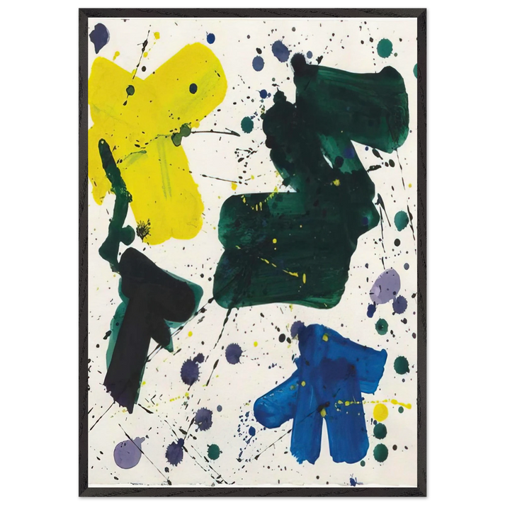 Untitled II - Sam Francis 70x100 cm / 28x40 inches Framed Art Print – Black Wooden Frame