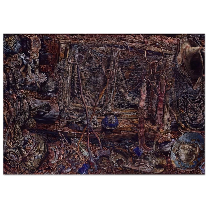 THE RUSTLERS 1962 - Ivan Albright Brushed Aluminum Print - 70x100 cm / 28x40 inches | Ivan Albright Aluminum Print | Ivan Albright Prints