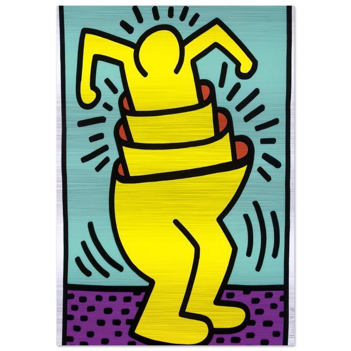 UNTITLED 1989 - Keith Haring Brushed Aluminum Print - 70x100 cm / 28x40 inches | Keith Haring Aluminum Print | Keith Haring Prints