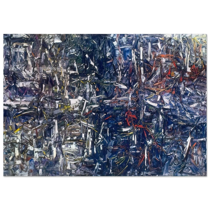 Landing - Jean-Paul Riopelle Brushed Aluminum Print - 70x100 cm / 28x40 inches | Jean-Paul Riopelle Aluminum Print | Jean-Paul Riopelle Prints