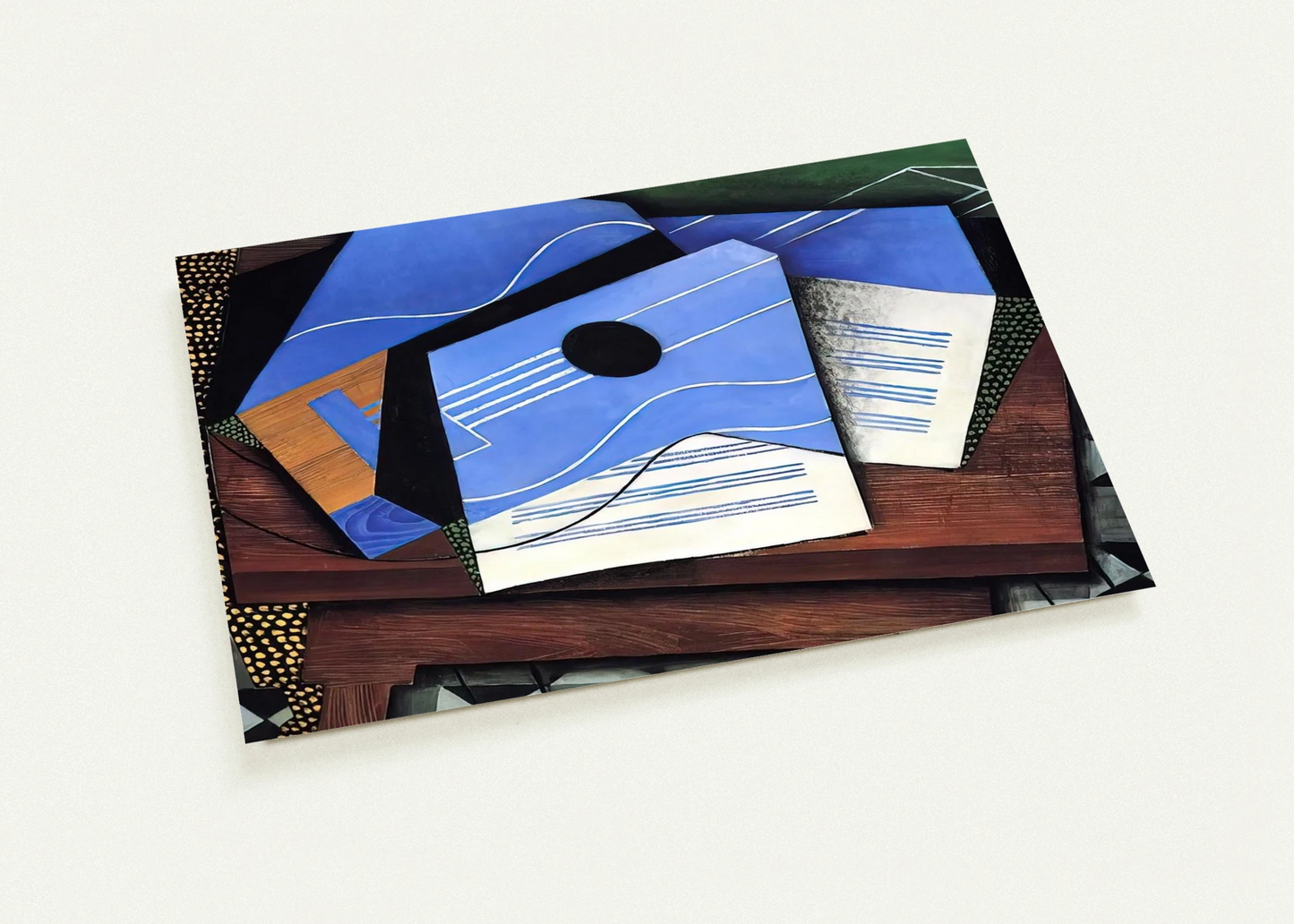 GUITAR ON A TABLE 1915 By Juan Gris Pack of 10 Post Cards | Juan Gris Post Cards | A6 (10.5 x 14.8 cm) - 4.1 x 5.8 inches