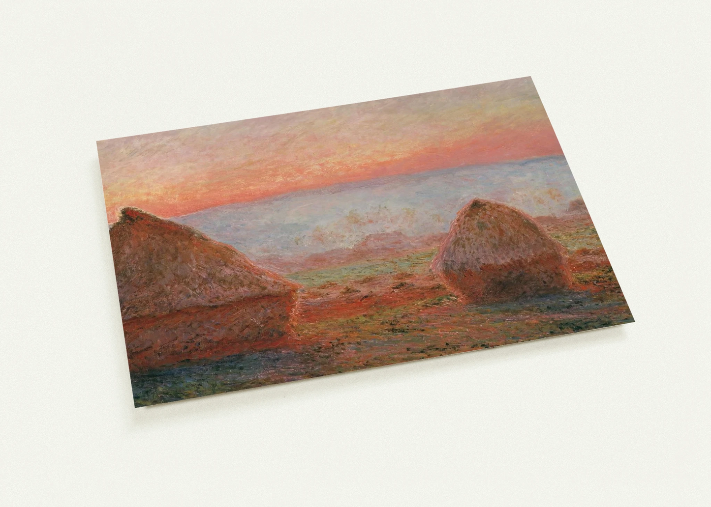 Haystacks at Giverny, the Evening Sun By claude monet Pack of 10 Post Cards | claude monet Post Cards | A6 (10.5 x 14.8 cm) - 4.1 x 5.8 inches