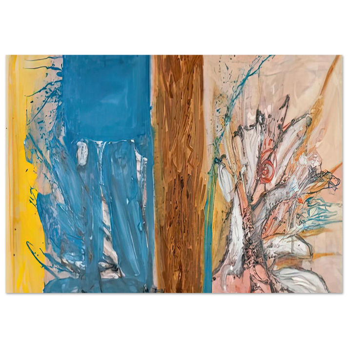 Helen Frankenthaler - The Façade, 1954- Wall Art - 60x80 cm / 24x32 inches - Premium Wooden Framed Poster With Fine Art Paper-canvas - White frame