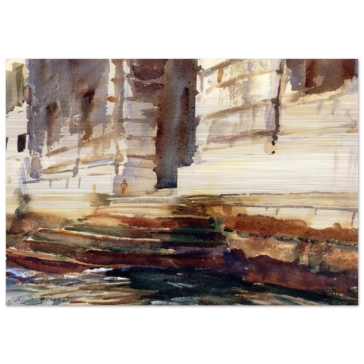 Steps of a Palace - John Singer Sargent Brushed Aluminum Print - 70x100 cm / 28x40 inches | John Singer Sargent Aluminum Print | John Singer Sargent Prints