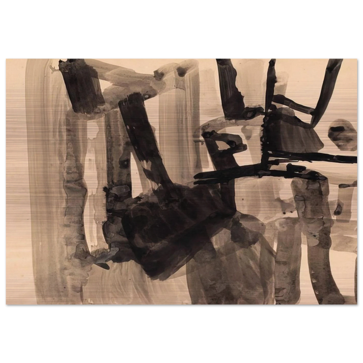 Untitled - Abstract Expressionism - Nasreen Mohamedi Brushed Aluminum Print - 70x100 cm / 28x40 inches | Nasreen Mohamedi Aluminum Print | Nasreen Mohamedi Prints
