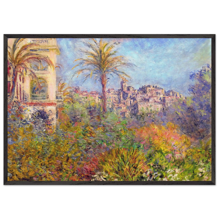 Villas at Bordighera 03 - claude monet 70x100 cm / 28x40 inches Framed Art Print – Black Wooden Frame
