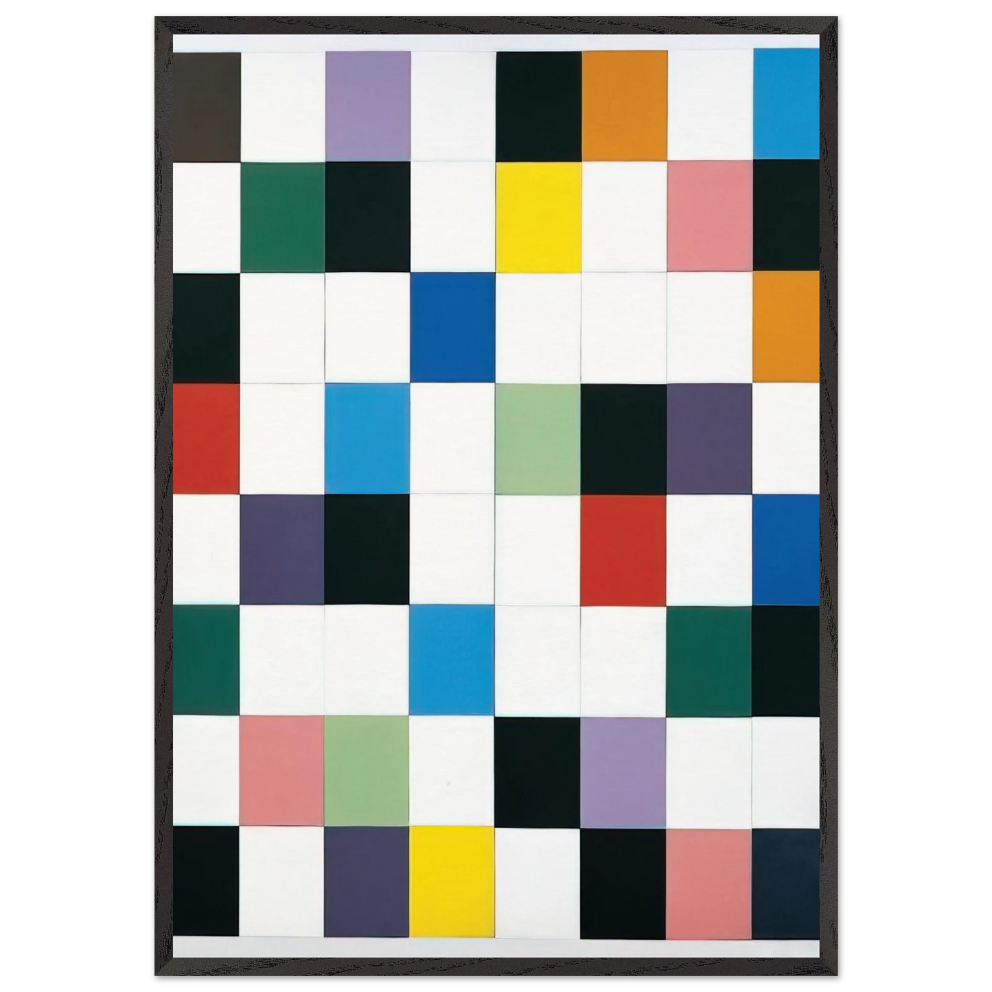 Colors for a Large Wall - Ellsworth Kelly 70x100 cm / 28x40 inches Framed Art Print – Black Wooden Frame