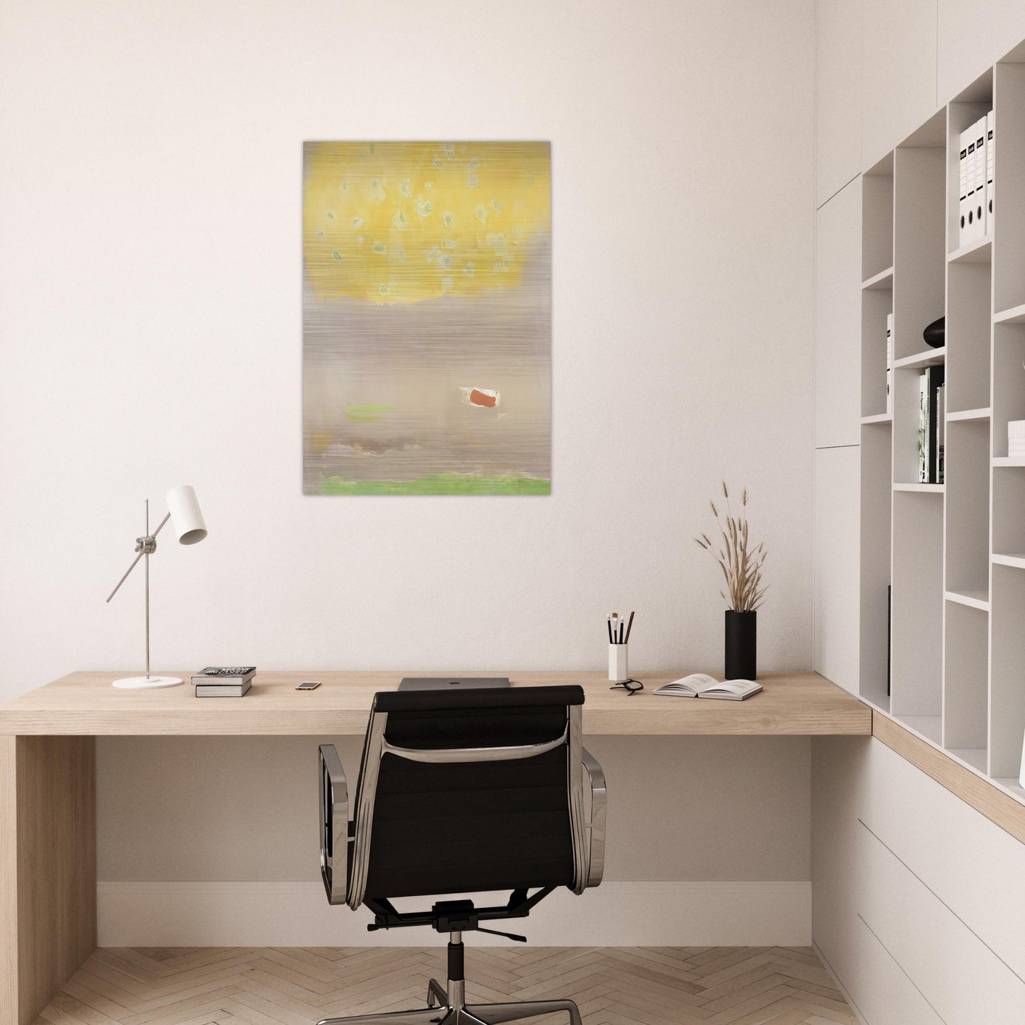 COMPOSITION 1997 - Esteban Vicente Brushed Aluminum Print - 70x100 cm / 28x40 inches | Esteban Vicente Aluminum Print | Esteban Vicente Prints