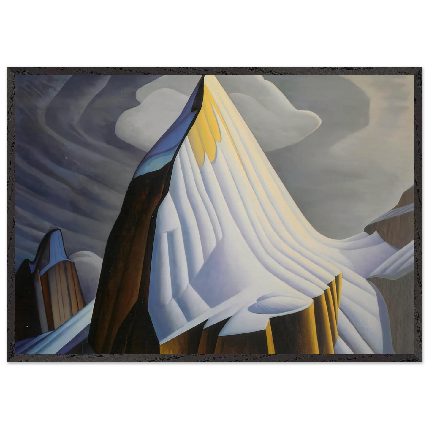 Mount Lefroy - 1930 - Lawren Harris 70x100 cm / 28x40 inches Framed Art Print – Black Wooden Frame