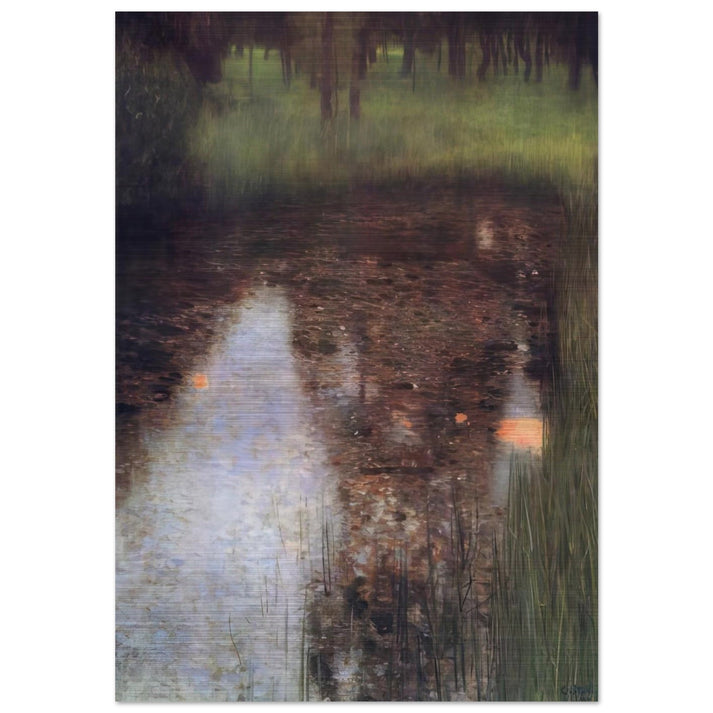 THE SWAMP 1900 - Gustav Klimt Brushed Aluminum Print - 70x100 cm / 28x40 inches | Gustav Klimt Aluminum Print | Gustav Klimt Prints