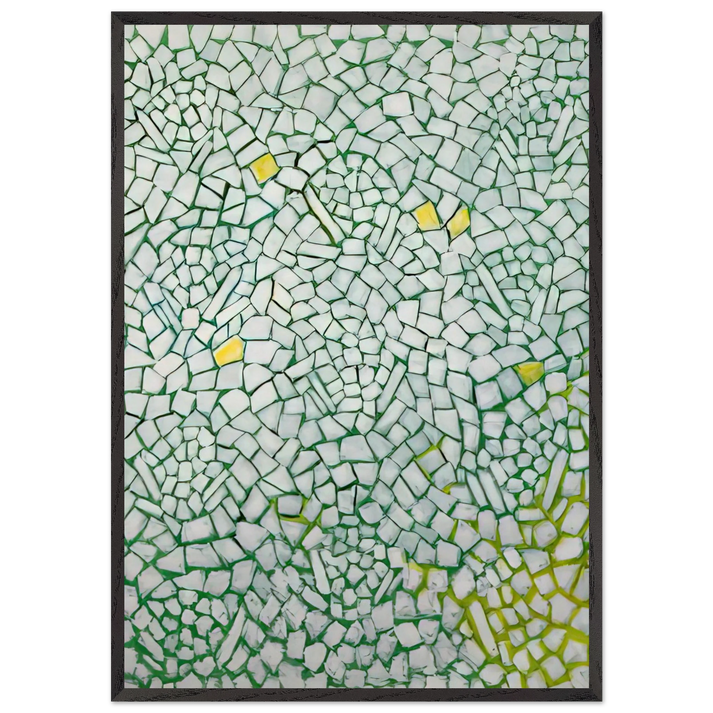 WHITE ROSES SING AND SING 1976 - Alma Woodsey Thomas 70x100 cm / 28x40 inches Framed Art Print – Black Wooden Frame
