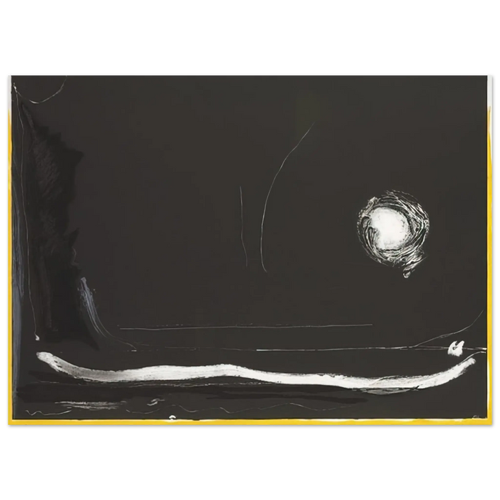 Helen Frankenthaler - Yellow Jack - 1985 Wall art - 60x80 cm / 24x32 Inches - Premium Wooden Framed Poster With Fine Art Paper - Wood frame