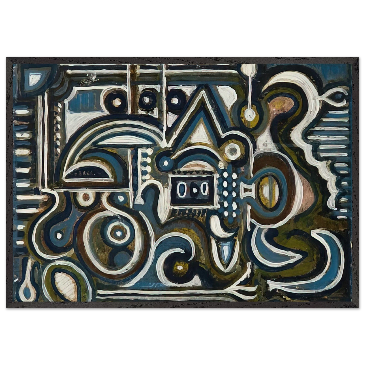 Untitled - 1930 - Richard Pousette-Dart 70x100 cm / 28x40 inches Framed Art Print – Black Wooden Frame