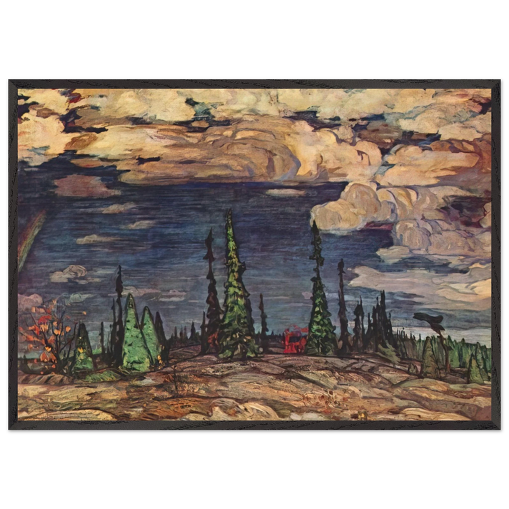 Terre Sauvage - 1913 - AY Jackson 70x100 cm / 28x40 inches Framed Art Print – Black Wooden Frame