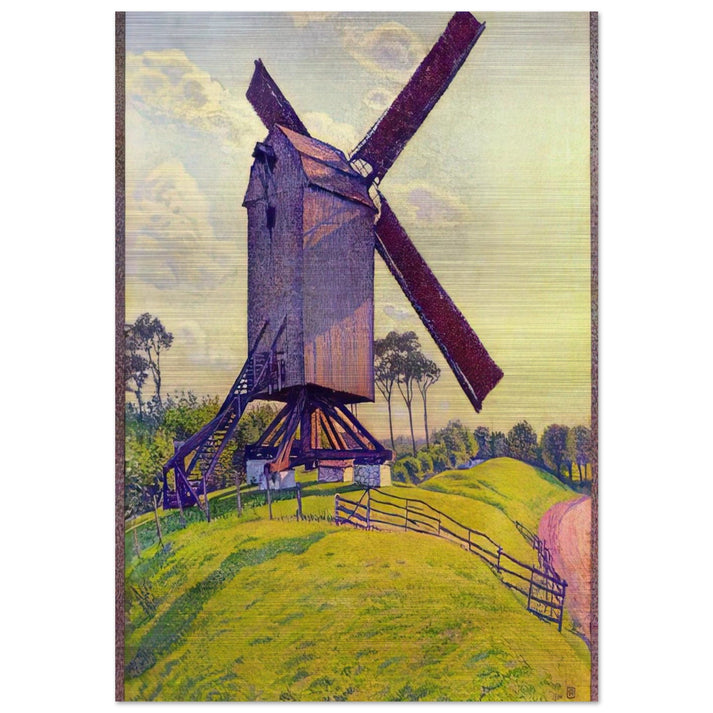 THE MILL AT KELF 1894 - Theo van Rysselberghe Brushed Aluminum Print - 70x100 cm / 28x40 inches | Theo van Rysselberghe Aluminum Print | Theo van Rysselberghe Prints