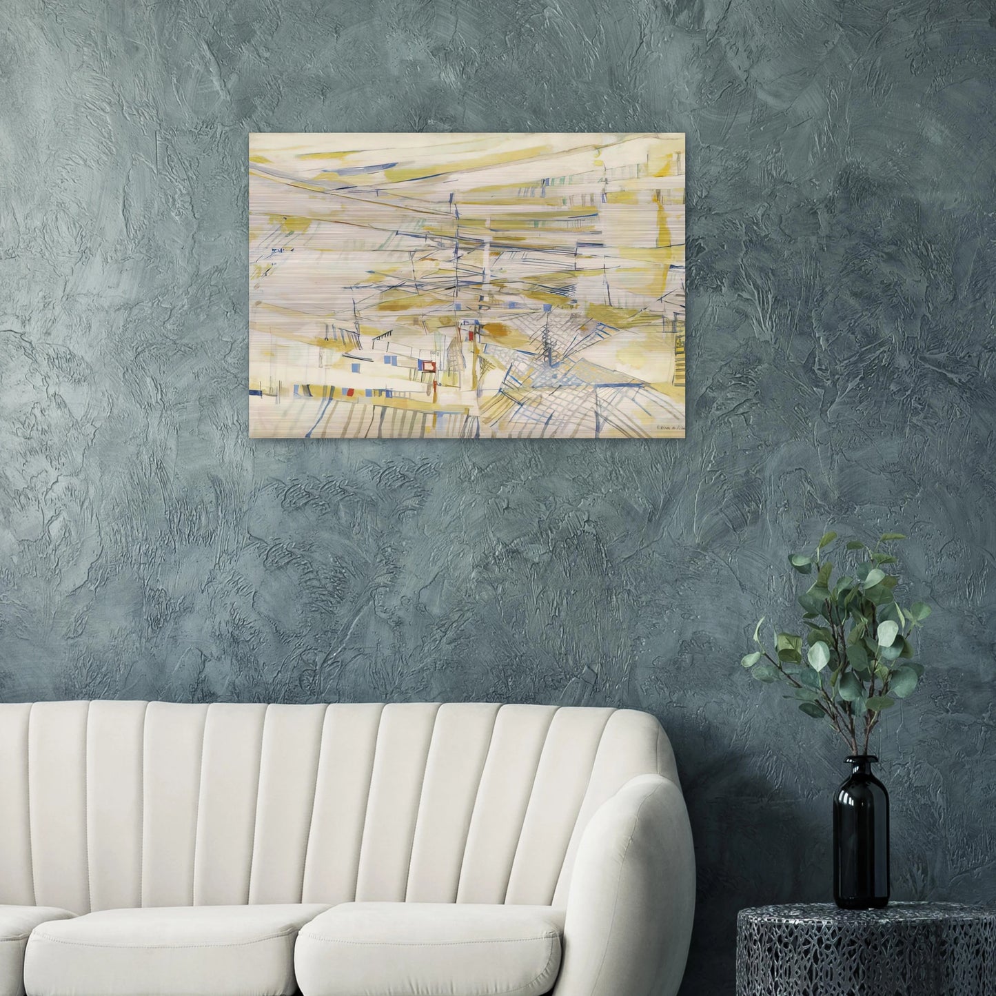 L`oranger - 1954 - Maria Helena Vieira da Silva Brushed Aluminum Print - 70x100 cm / 28x40 inches | Maria Helena Vieira da Silva Aluminum Print | Maria Helena Vieira da Silva Prints