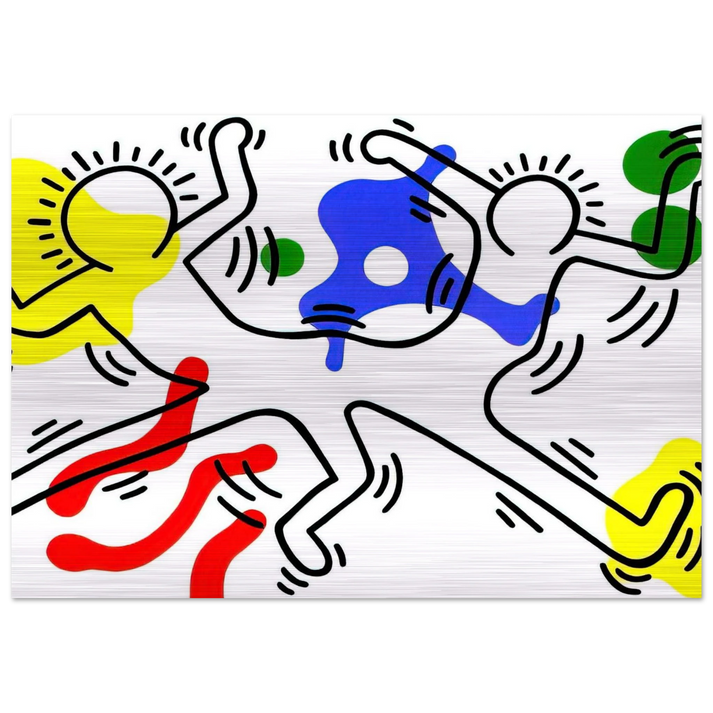 UNTITLED 1986 - Keith Haring Brushed Aluminum Print - 70x100 cm / 28x40 inches | Keith Haring Aluminum Print | Keith Haring Prints