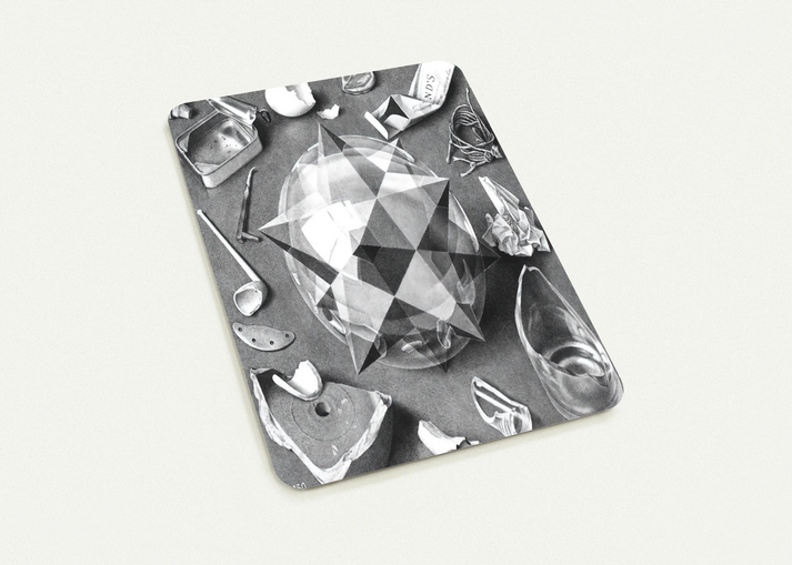 CONTRAST ORDER AND CHAOS By MC Escher Pack of 10 Post Cards | MC Escher Post Cards | A6 (10.5 x 14.8 cm) - 4.1 x 5.8 inches